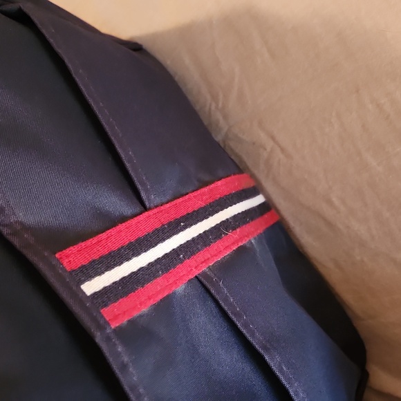 Ariat navy blue tote bag with red, white, and blue straps - Picture 11 of 12